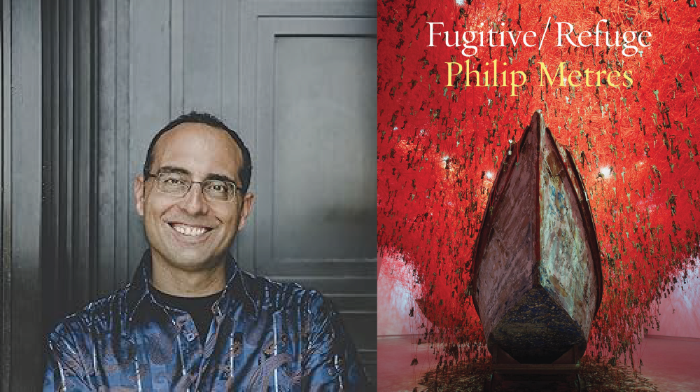 Philip Metres - Fugitive/Refuge headshot and book cover